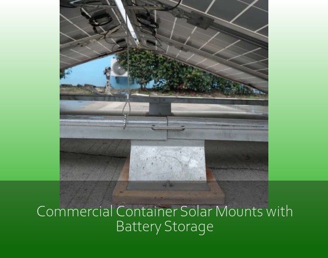 Commercial Container Solar Mounts with Battery Storage